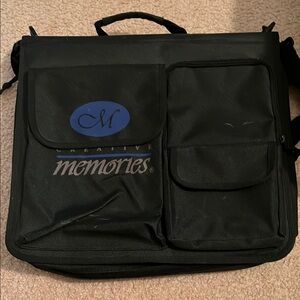 Creative Memories Black Storage  Bag with Adjustable Straps and Durable Design